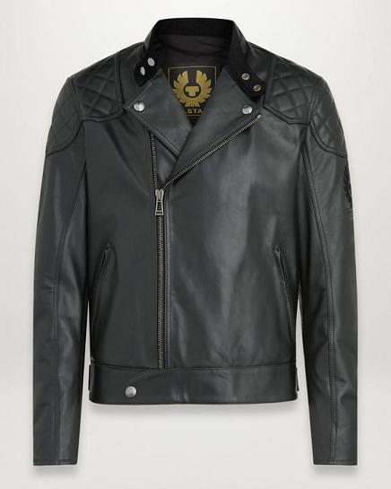 Veste Moto Cuir Belstaff Homme Ivy Noir Soldes DX0418672